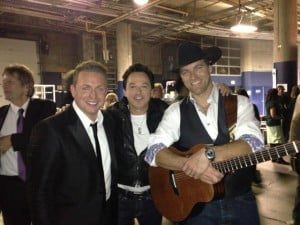 backstage with Johnny Reid and George Canyon.