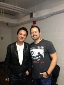 Backstage with Deric Ruttan.